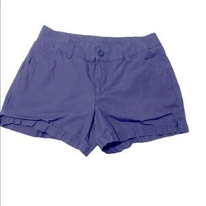Columbia Cotton Shorts Womens 4 Blue Summer AU0313